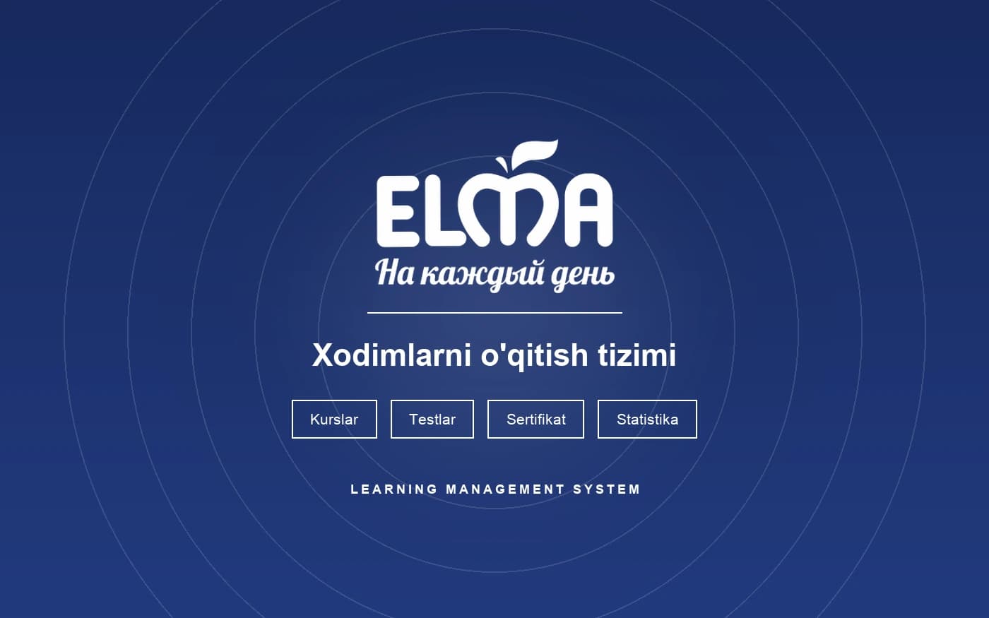 ELMA — xodimlarni o'qitish tizimi — loyiha ko'rinishi